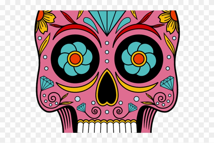 Sugar Skull Clipart Sweet - Caveira Mexicana Png #1602258