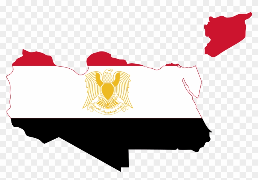 Flag Map Of The Federation Of Arab Republics - Flag Of The Arab Federation #1602470