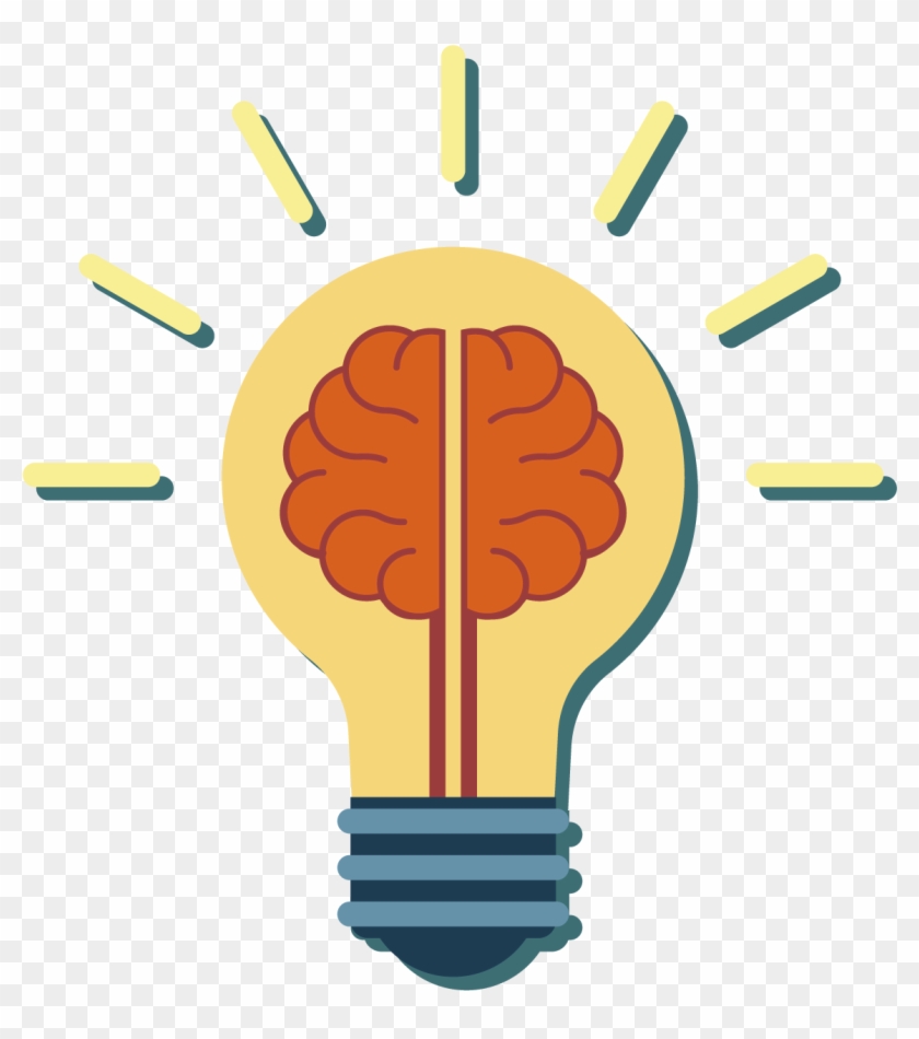 You Know That Feeling When You've Just Arrived At Work - Light Bulb Brain Vector Png #1602505