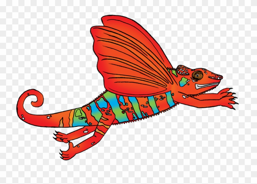Flying Red Chameleon 2 By Eugenezhitnikov - Illustration #1602559