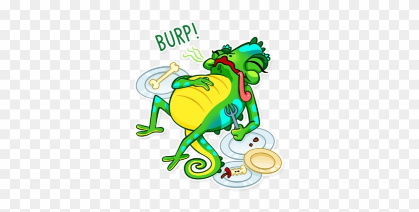 Burp Chameleon - Cartoon #1602605