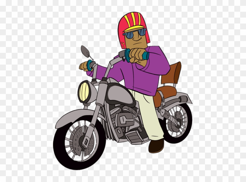 Free Png Download Harry Bollywood On His Motorcycle - Cartoon #1602696