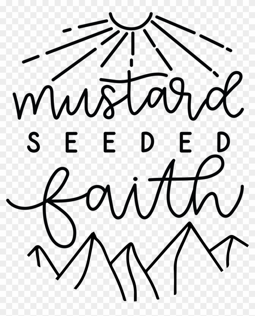 Faith Drawing Mustard Seed - Line Art #1602712