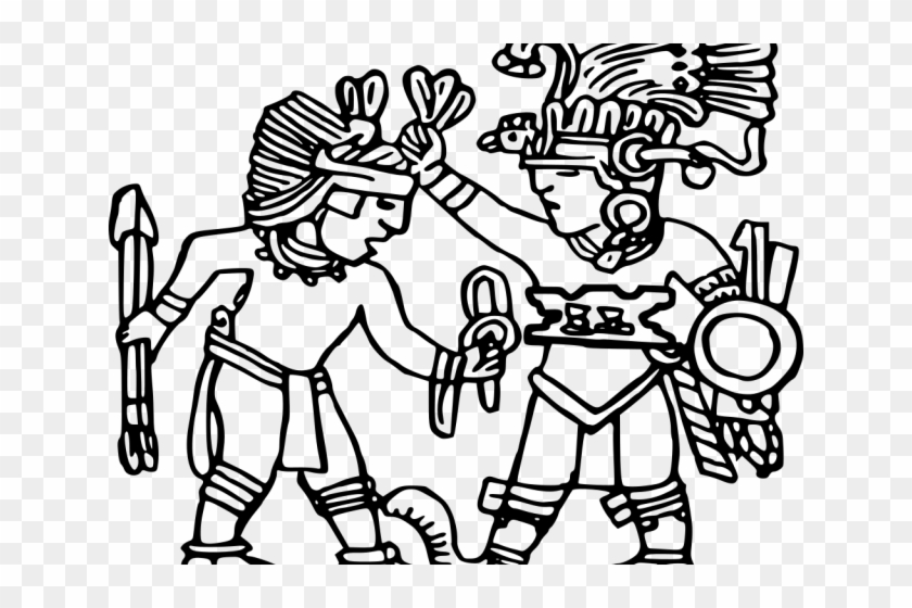 Aztec Clipart Aztec Person - Aztec Black And White Clip Art #1602726