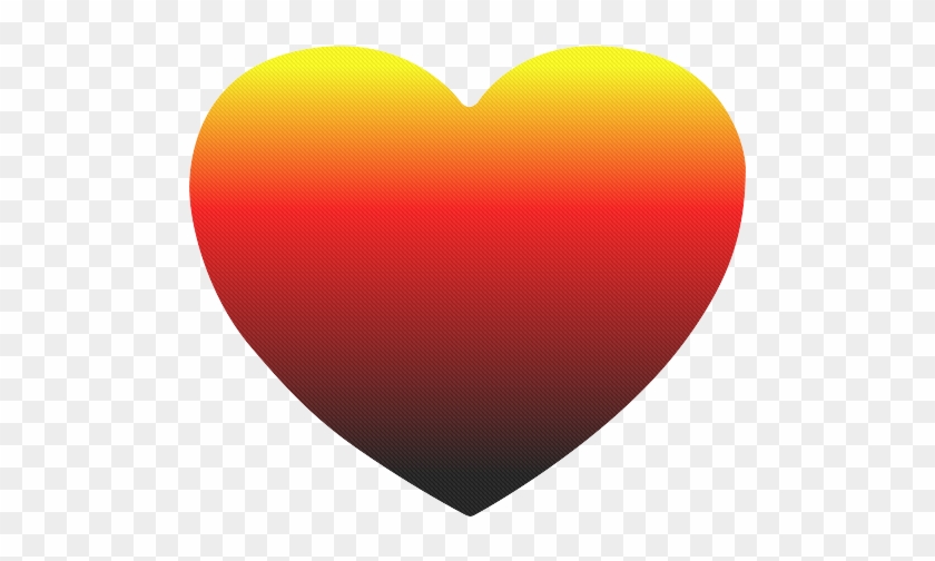 Crayon Box Ombre Rainbow Heart-shaped Mousepad - Transparent Ombre Heart #1602820