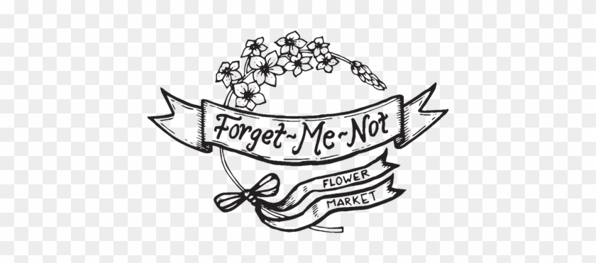 Forget Me Not Clipart Line Drawing - Forget Me Not Drawings Of Flowers #1603021