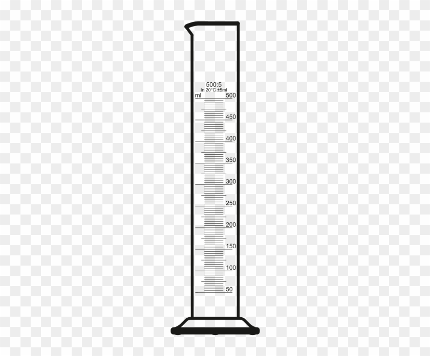 File - Measuring Cylinder - Svg - 100 Ml Graduated Cylinder Clipart #1603214