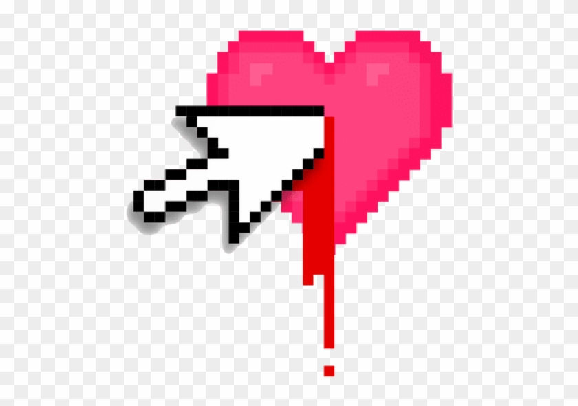 Free Png Download Heart Broken Tumblr Png Images Background - Pixel Heart #1603224
