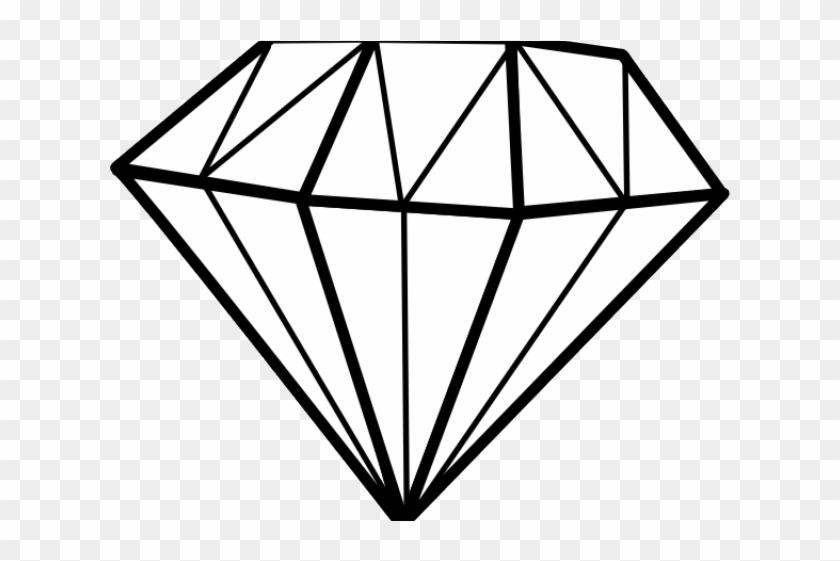 Diamond Black And White Clip Art #1603231