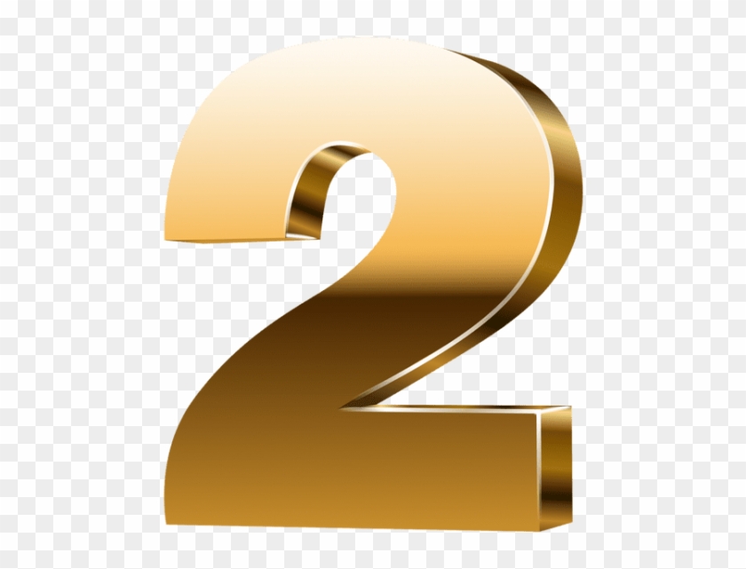 Number Two 3d Gold Png Free Png Images Toppng Rh Toppng - 3d Gold Numbers Png #1603565