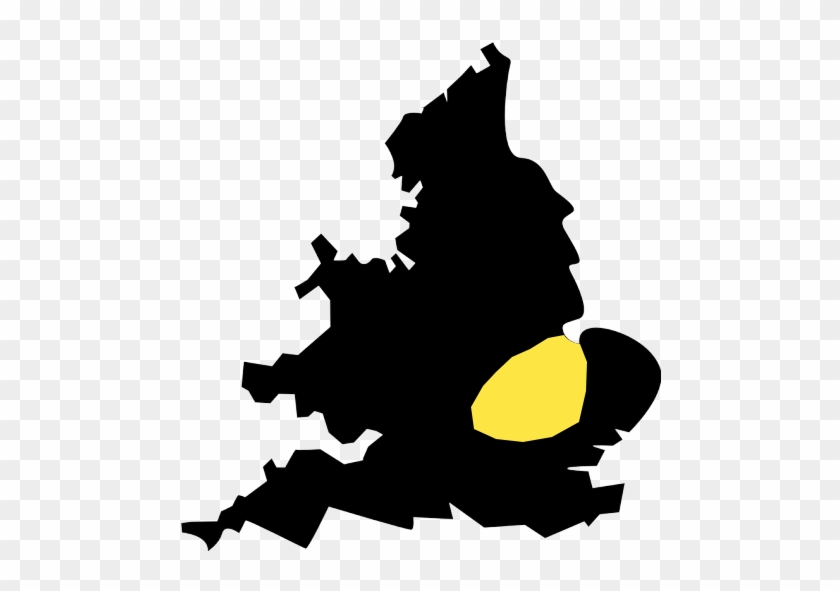 Now Covering Milton Keynes, Northamptonshire, Buckinghamshire, - United Kingdom Map Silhouette #1603587