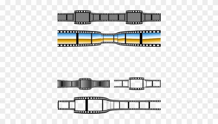 Psd Detail Filmstrip Ribbons Official Psds Clipart - Line Art #1603815