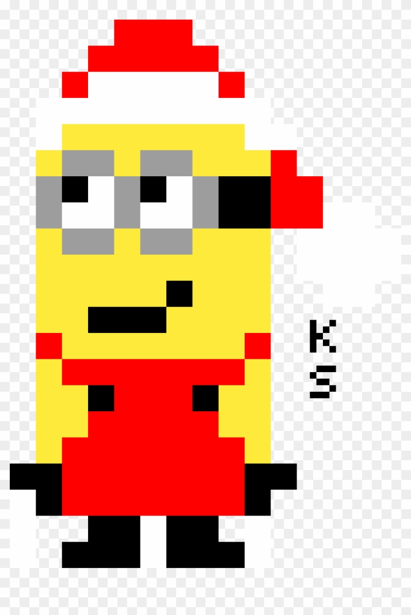 Christmas Minion - Model Dessin Pixel Facile #1603840