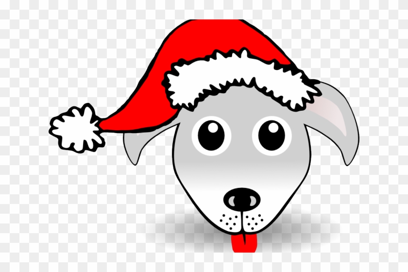 Husky Clipart Christmas - Dog With Santa Hat Drawing #1603960