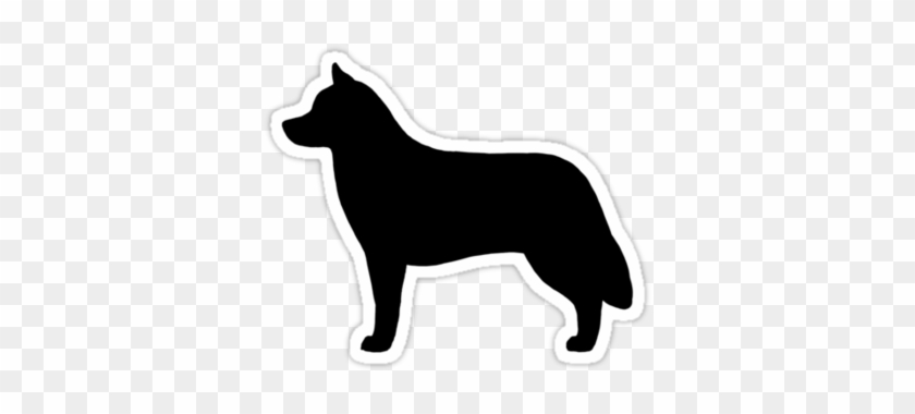 Siberian Husky Silhouette Waterproof Die-cut Sticker - Australian Cattle Vector #1603967