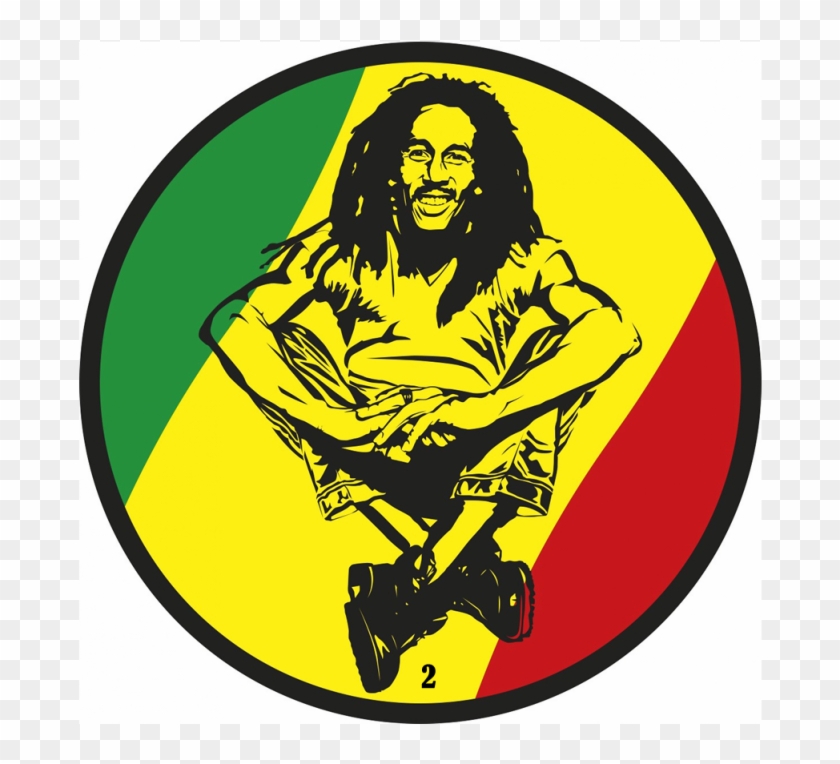 40 Adesivos Personalizados Redondo Bob Marley - Bob Marley Music For Pleasure #1604040
