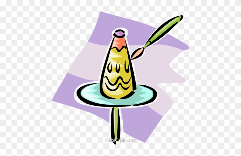 Painting A Vase Royalty Free Vector Clip Art Illustration - Painting A Vase Royalty Free Vector Clip Art Illustration #1604110