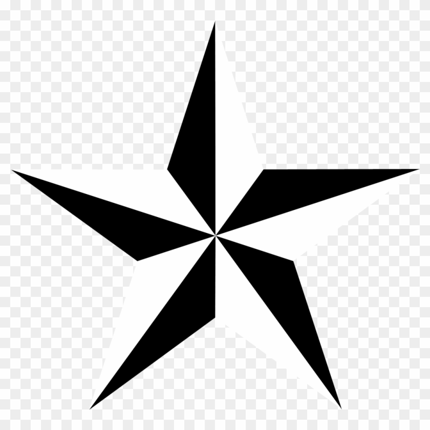 Nautical Star Images - Nautical Star Black And White #247262