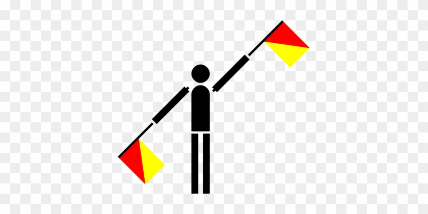 Semaphore, Flag, L, Naval, Signal, Sign - Semaphore Flags L #247319