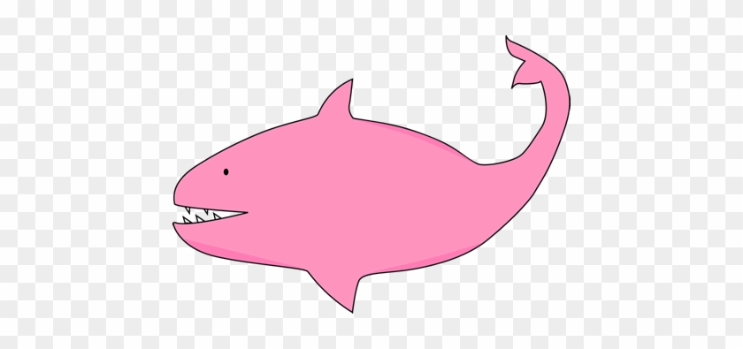 Marine Life Clipart Pink Thing - Pink Shark Clip Art #247523