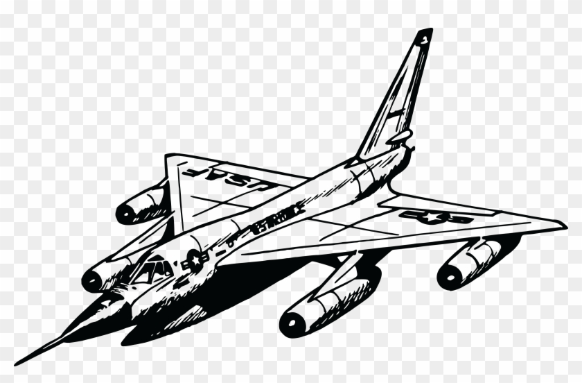 Free Clipart Of A Military Jet - Airplane Printable Coloring Pages