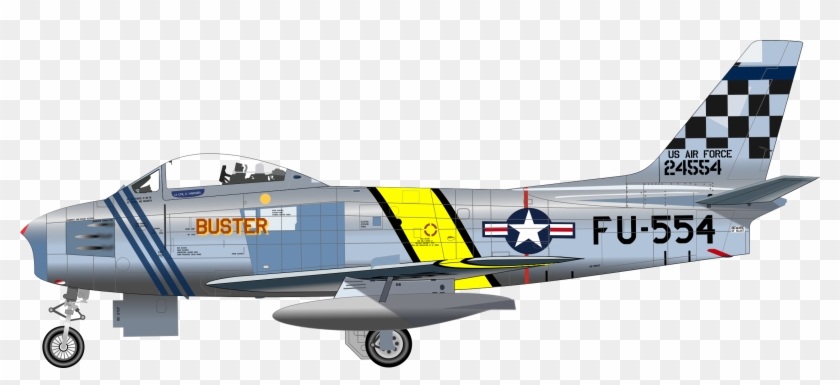 Jet Clipart Army Plane - F 86 Sabre Drawing #247549