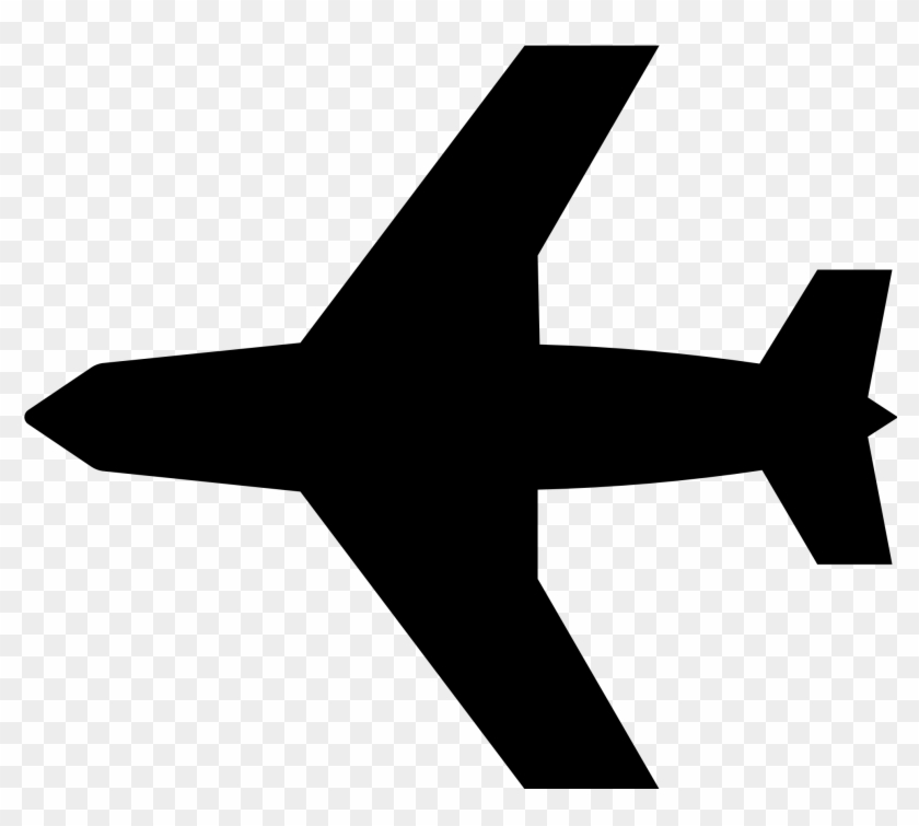 Flying Clipart Airplane Background - Black And White Airplane #247566