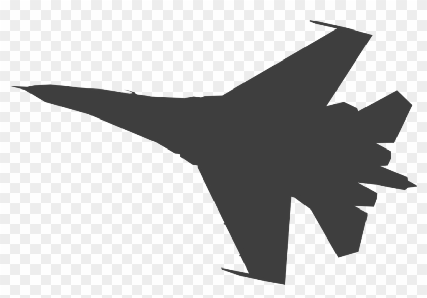 Jet Fighter Clipart Military Plane - Jet Silhouette #247996