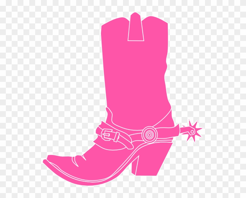 Free Sassy Cowgirl Boots Clipart - Pink Cowboy Boot Cartoon #248015
