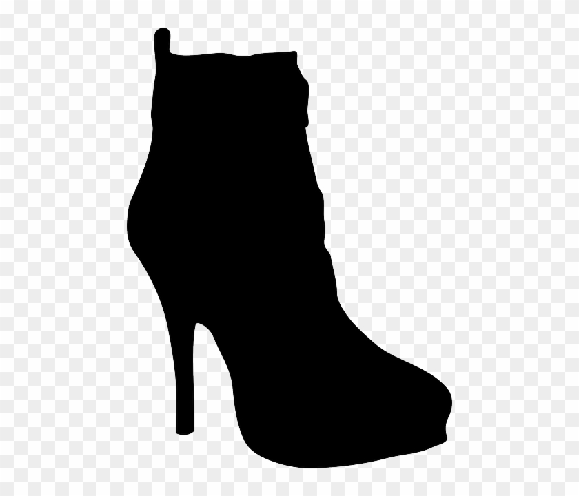 Silhouette Boot Vector Clip Art Public Domain Vectors - Womens Boot Silhouette #248021