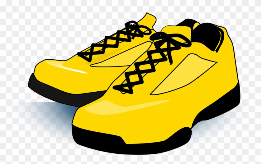 Boots, Yellow, Lace, Tied, Fastened - Gold Shoe Clip Art #248057