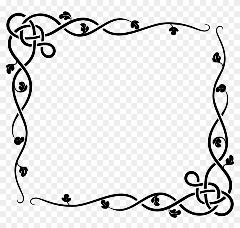 Free Celtic Vine Border Accent Clipart Illustration - Card Borders #248130