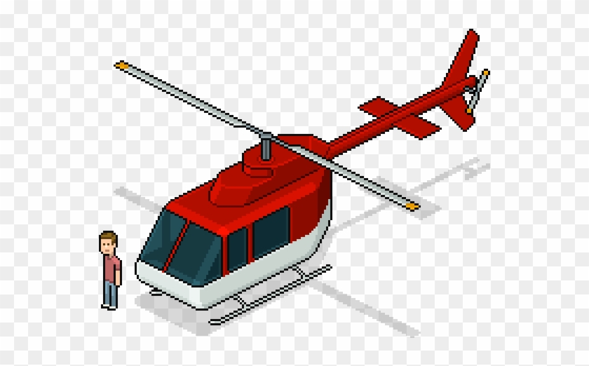 Create An Isometric Pixel Art Helicopter On Design - Top Down Pixel Helicopter #248190