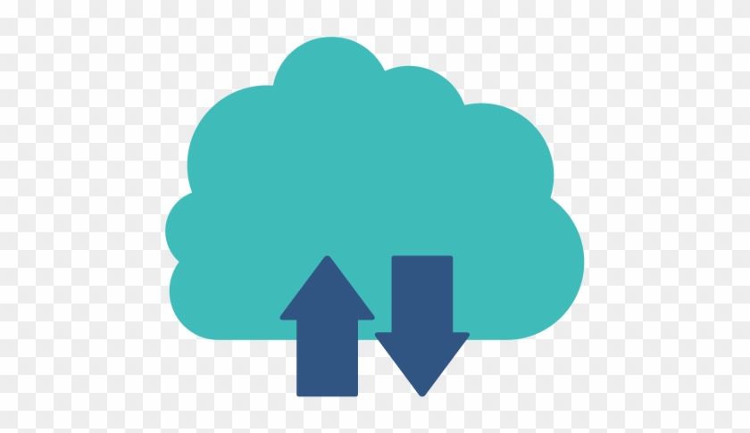 Blue Cloud With Arrows In Opposite Direction - Copyright Symbol #248417