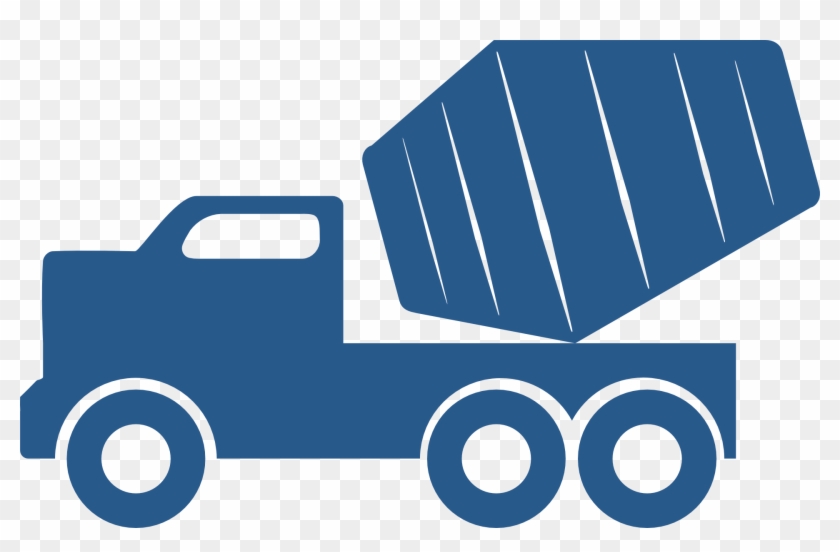 Concrete Producer - Blue Dump Truck Clip Art #248425