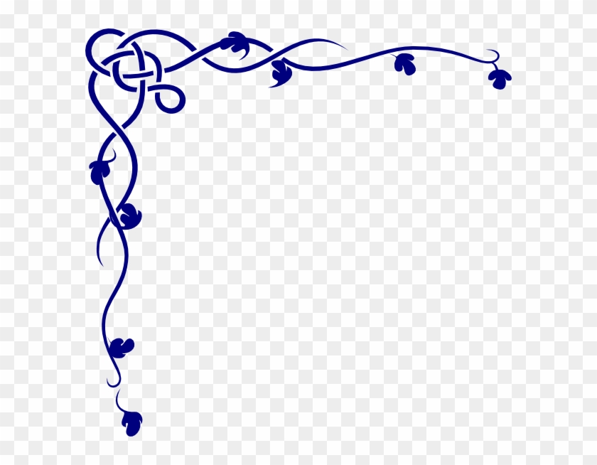 Navy Decorative Swirl Clip Art At Clker Com Vector - Bridal Shower Clip Art Borders #248540