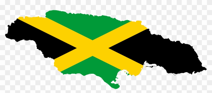 Clipart - Jamaica Flag Map #248656