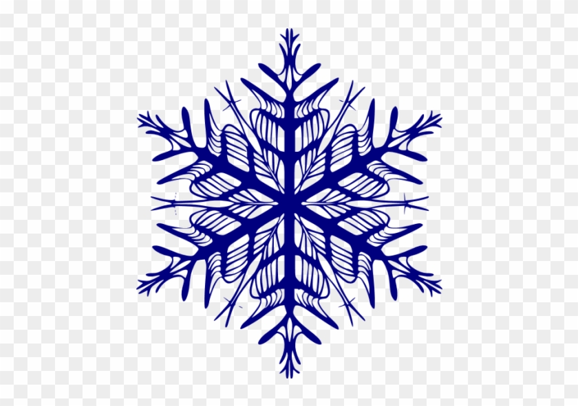 Navy Clipart Snowflake - Navy Blue Snowflake #249088