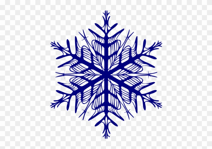 Navy Clipart Snowflake - Navy Blue Snowflake #249088