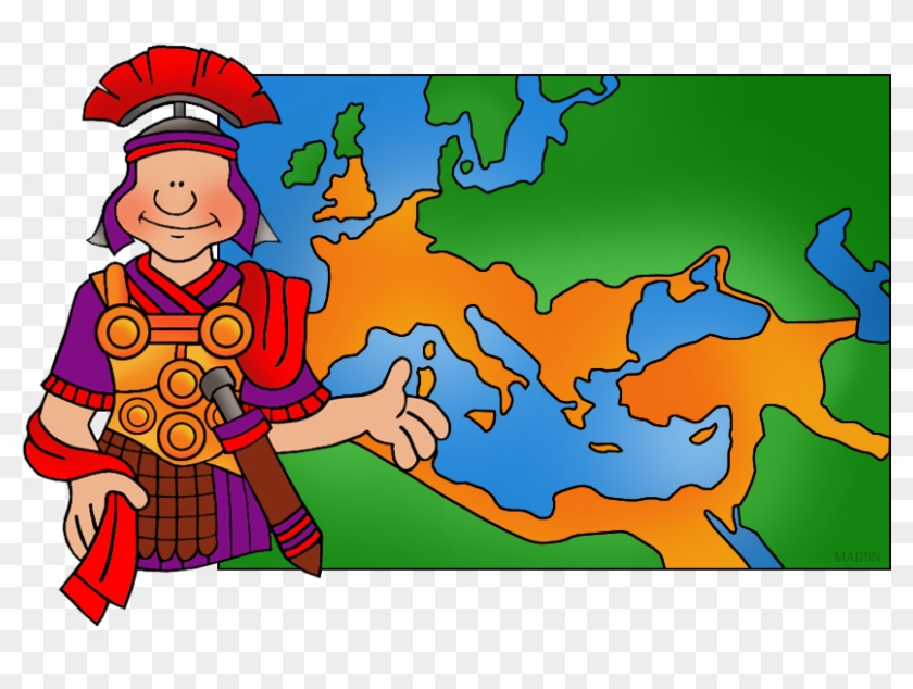 Soldier And Map - Ancient Rome Map For Kids #249198