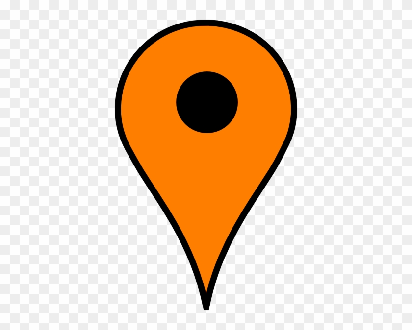 Map Marker Clip Art At Clker - Google Map Pin Orange #249255