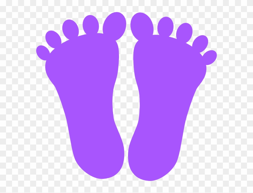 Purple Footprints Clip Art - Blue Footprints #249297