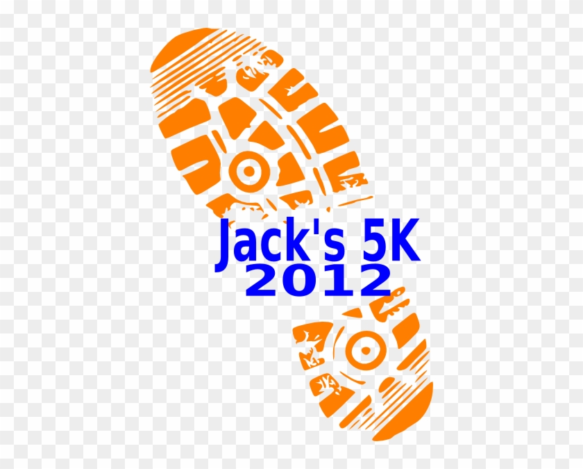 Jack S 5k Orange Clip Art At Clkercom Vector Online - Cross Country Running Shoe #249298