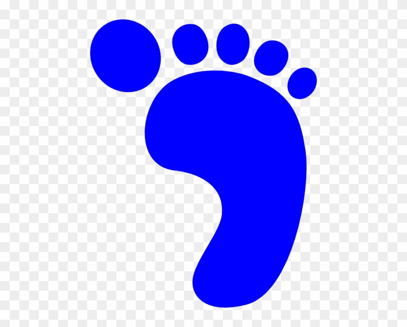 Right Blue Footprint Clip Art - Foot Print #249303
