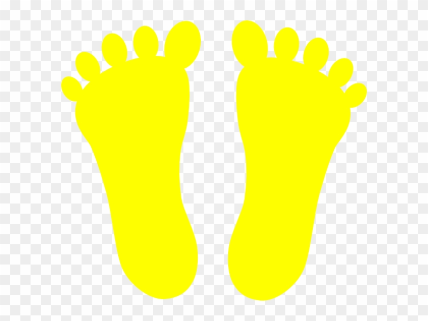 Footsteps Clipart - Yellow Foot Clipart #249329