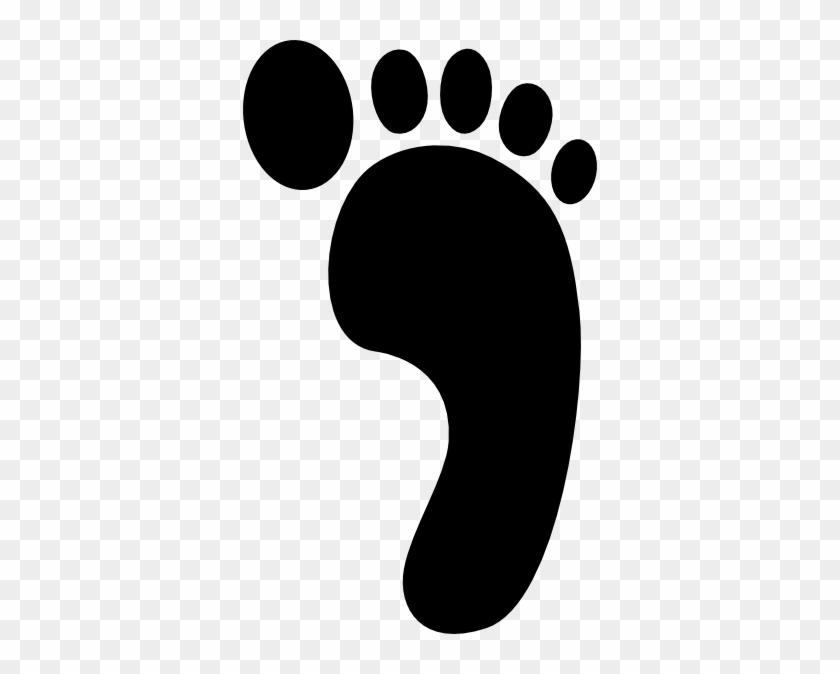 Footprint Right Black Clip Art At Clker Com Vector - Footprint Clipart #249350