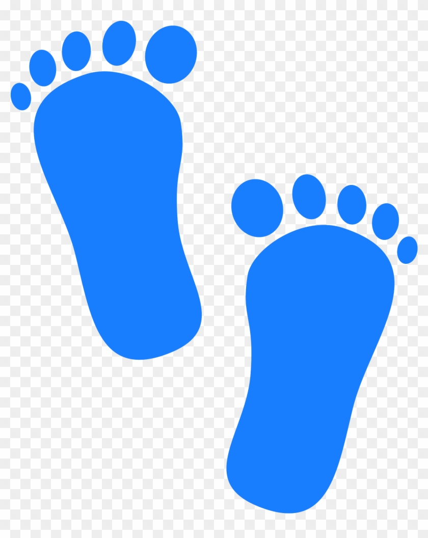 Free Blue Baby Footprint Clipart - Foot Print Clipart #249352