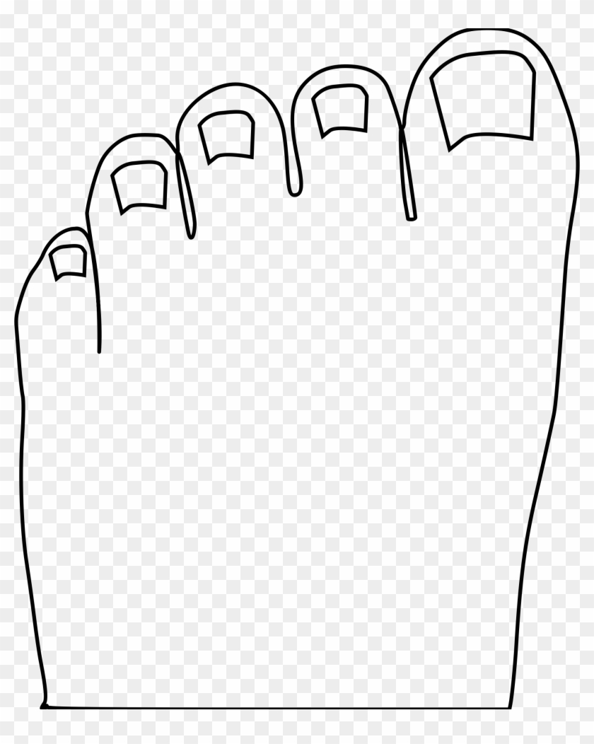 Clipart - Toes Black And White Clipart #249404