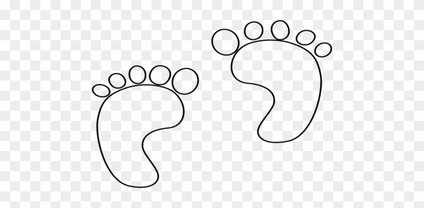Walking Footprints Clip Art Totetude At Vector - Baby Footprint Template Printable #249415