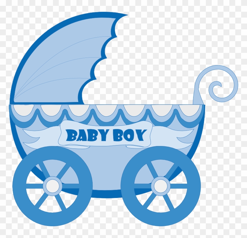 Kartki Free Ideas - Baby Stroller Clipart Blue #249440